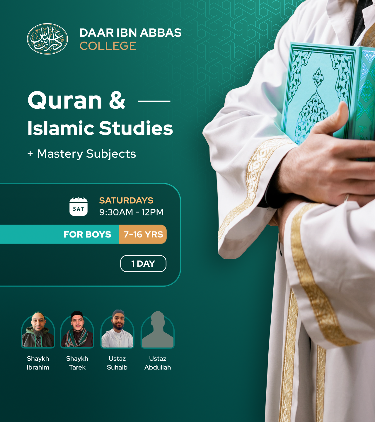 Boys' Qurʾān & Islamic Studies – Saturdays