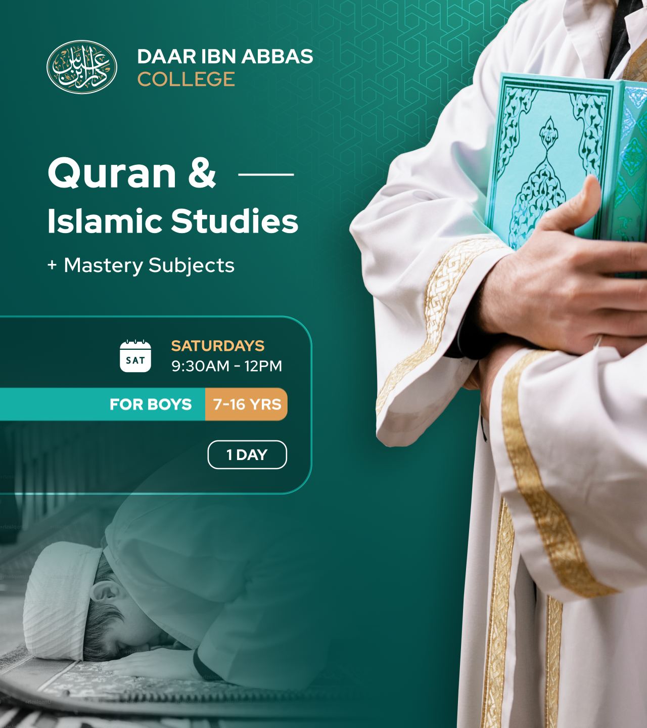 Boys' Quran & Islamic Studies – Saturdays